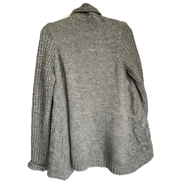 Anthropology Elsamanda Wool Alpaca Chunky Cable Knit Sweater Brown Size L - Picture 3 of 5